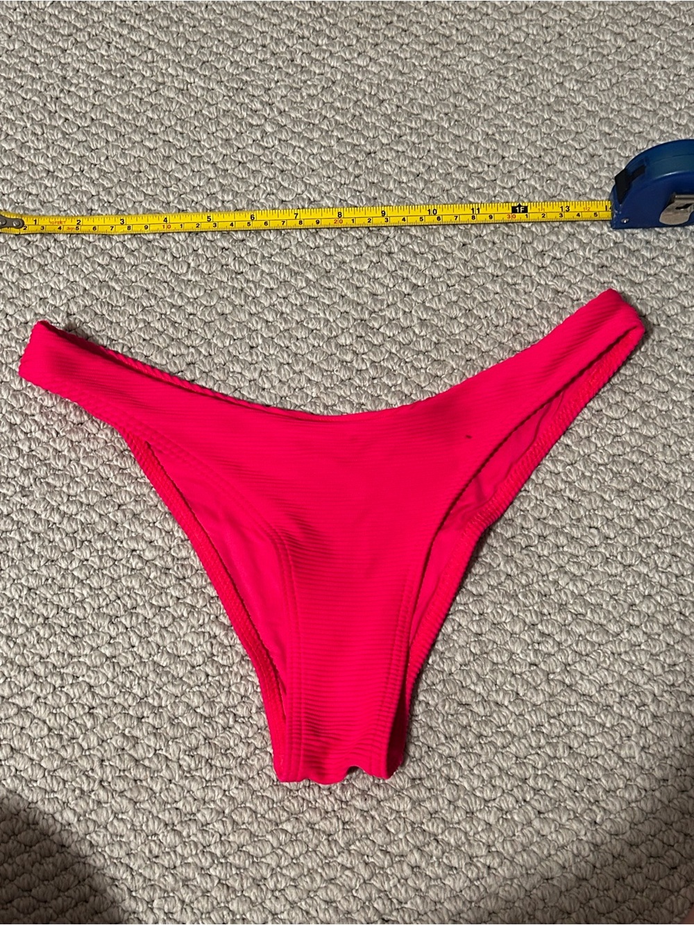 Hot Pink high rise bikini bottom